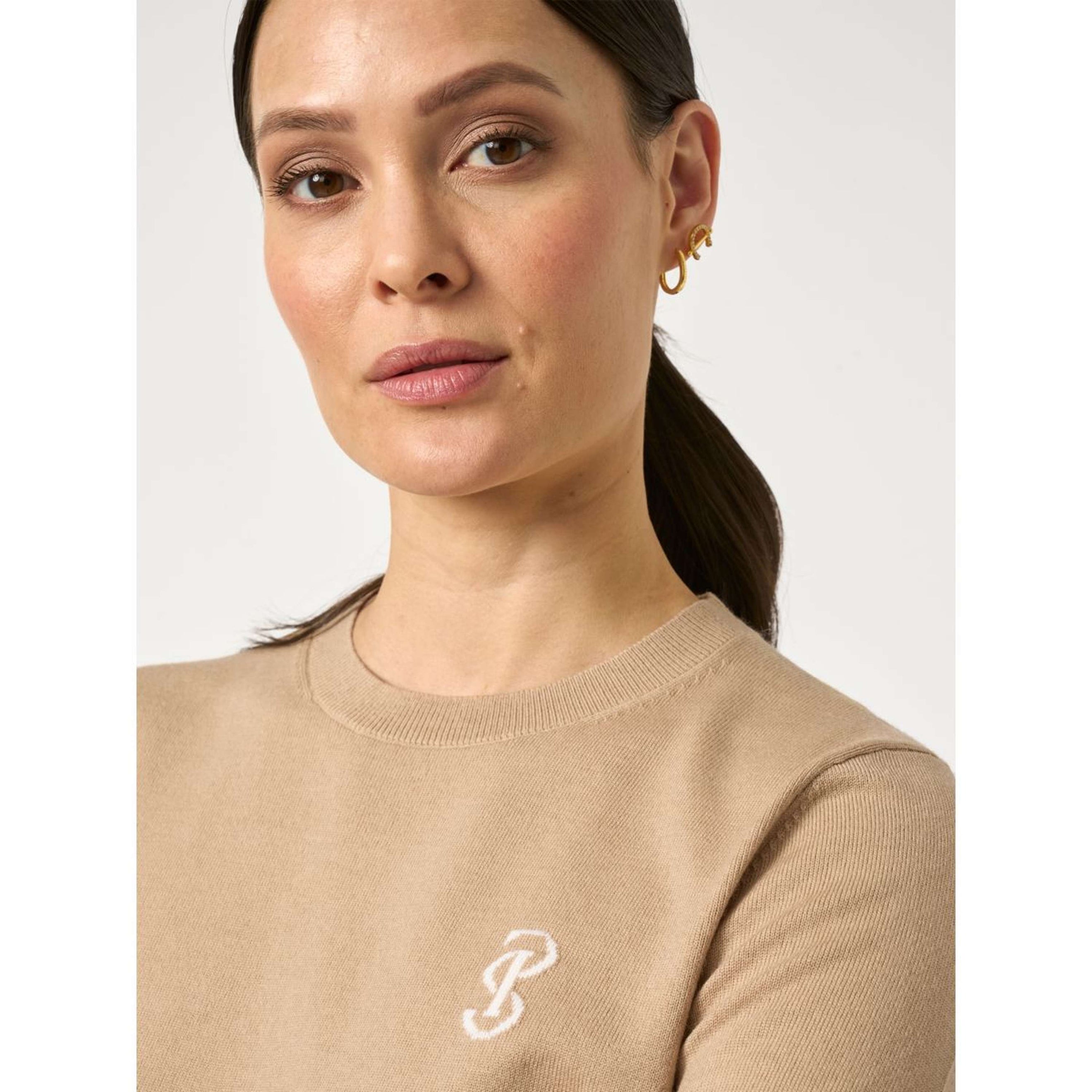 PS of Sweden Pull PS Logo Desert Beige PS of Sweden Pull PS Logo Desert Beige
