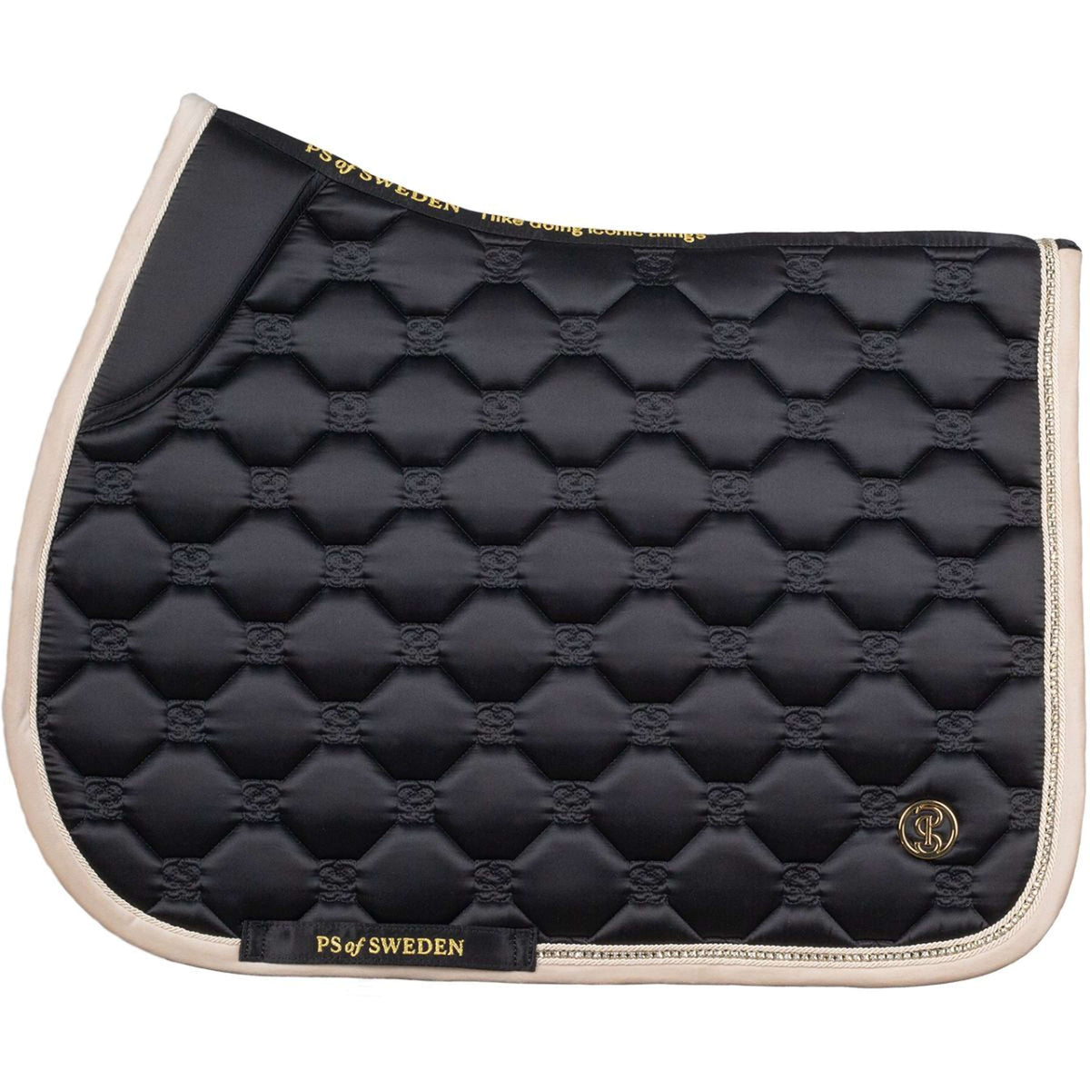 PS of Sweden Tapis de Selle Vintage Monogram de Saut Noir