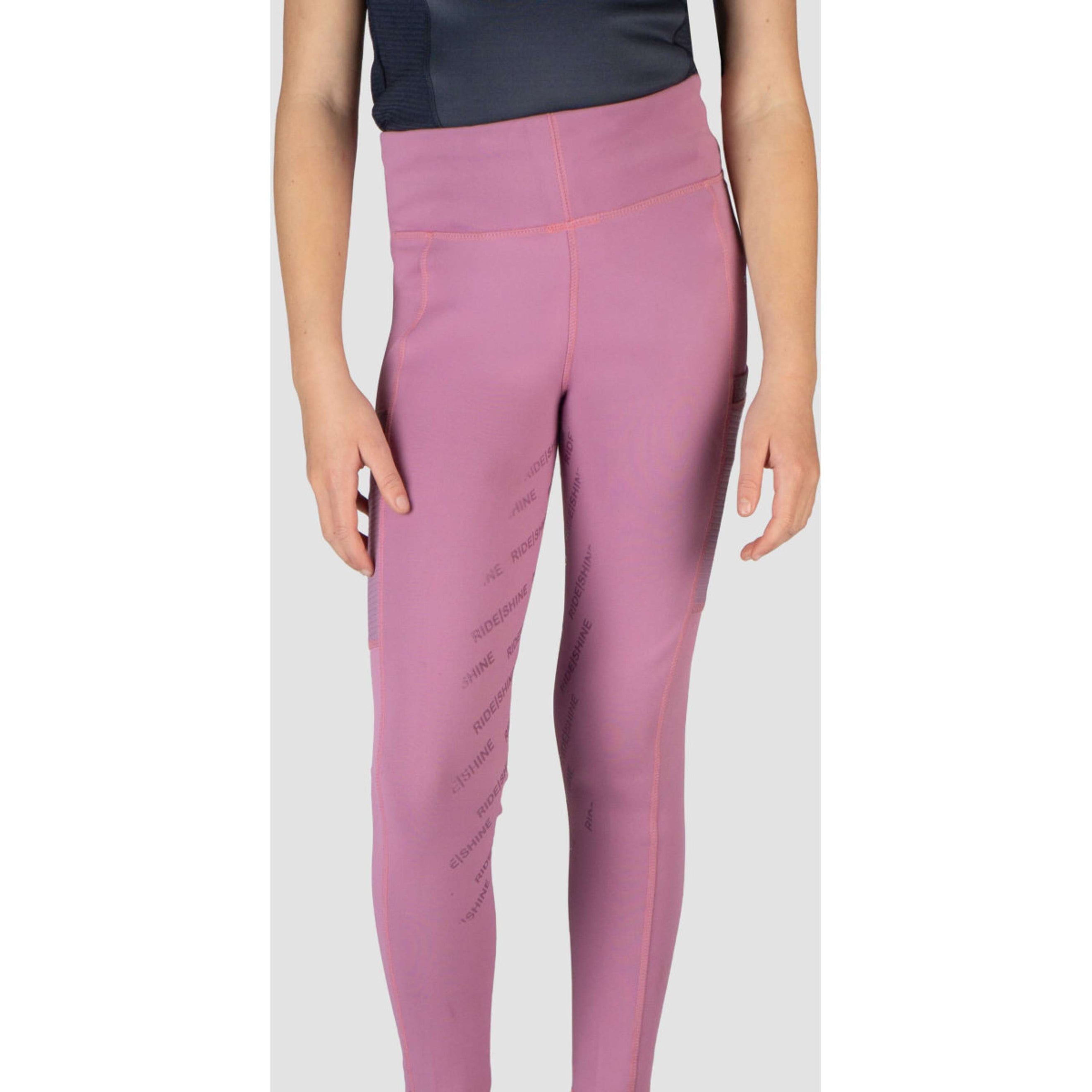 Red Horse Legging d'Équitation Mitsu Full Grip Thistle Purple