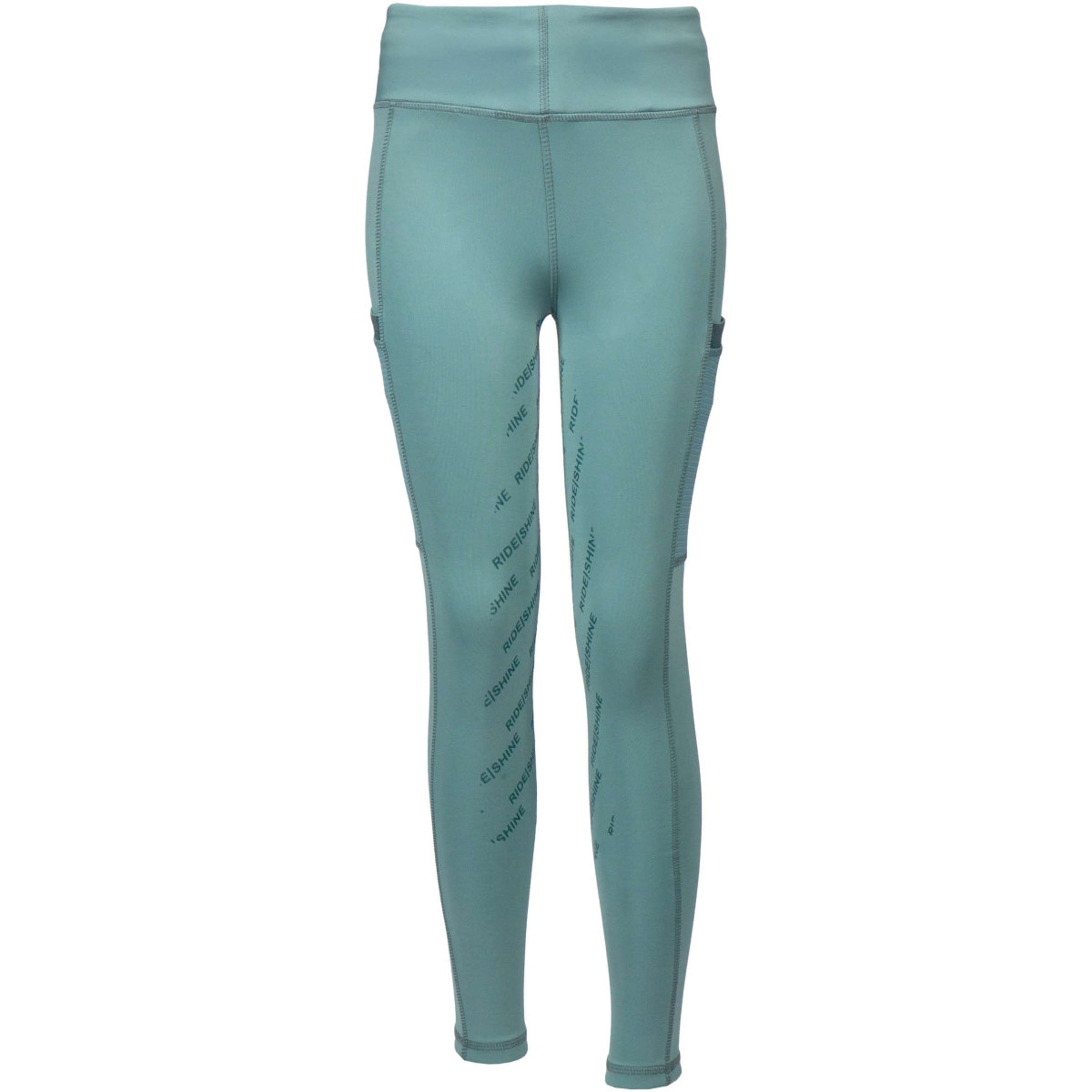 Red Horse Legging d'Équitation Mitsu Full Grip Eucalyptus Green