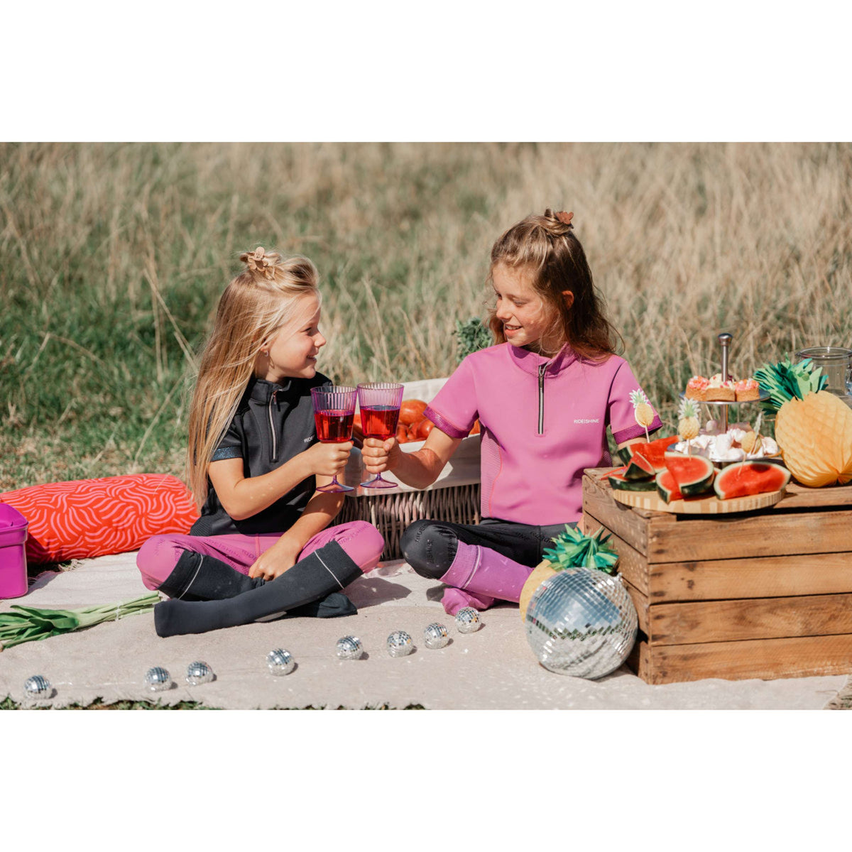 Red Horse Legging d'Équitation Mitsu Full Grip Thistle Purple