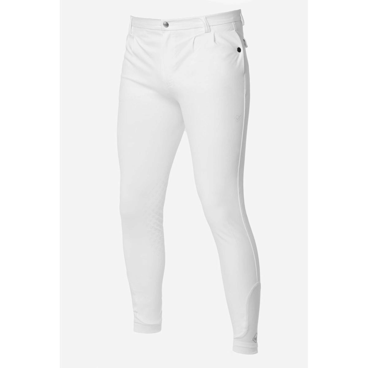 LeMieux Pantalon d'Équitation Elite Mens Classic Pleated Prise de Genou Blanc