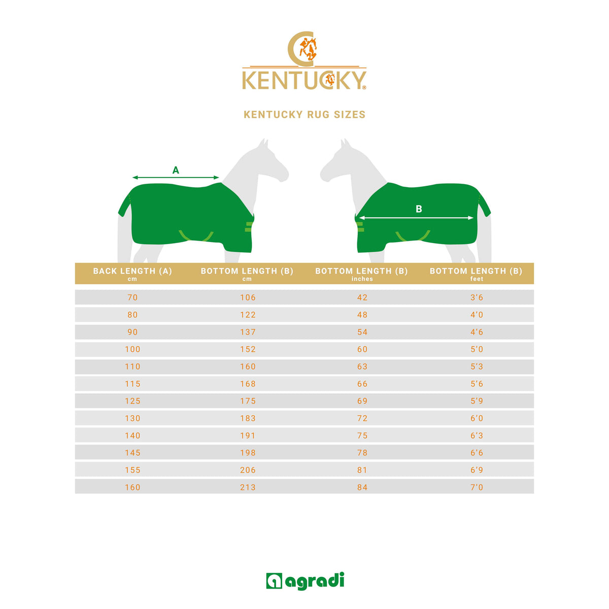 Kentucky Couverture de Concours 160g Vert/Gris