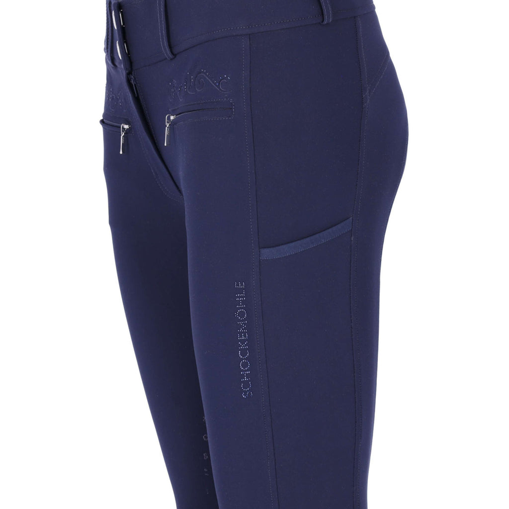 Schockemöhle Pantalon d'Équitation SPTulip Style Full Grip Marin foncé