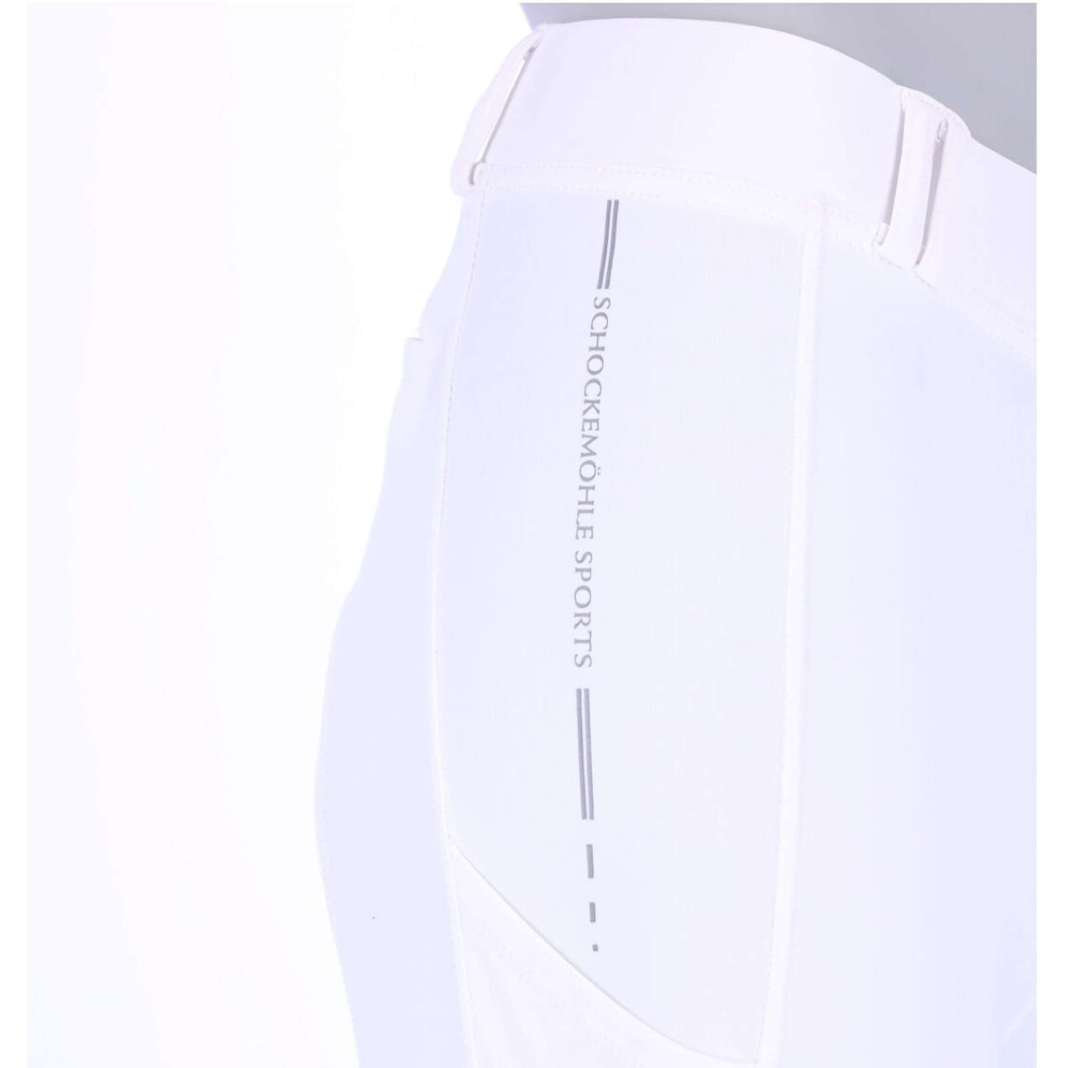 Schockemöhle Legging d'Équitation New Pocket Full Grip Optical White