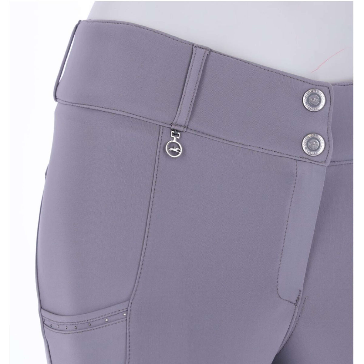 Schockemöhle Pantalon d'Équitation Carla Full Grip Slate Grey