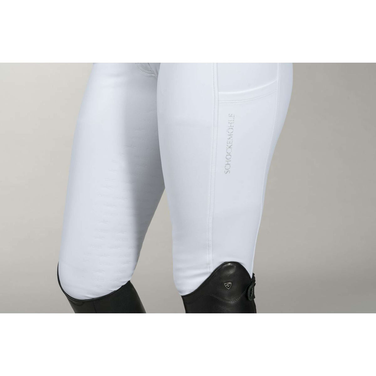 Schockemöhle Pantalon d'Équitation Carola Pro Full Grip Optical White