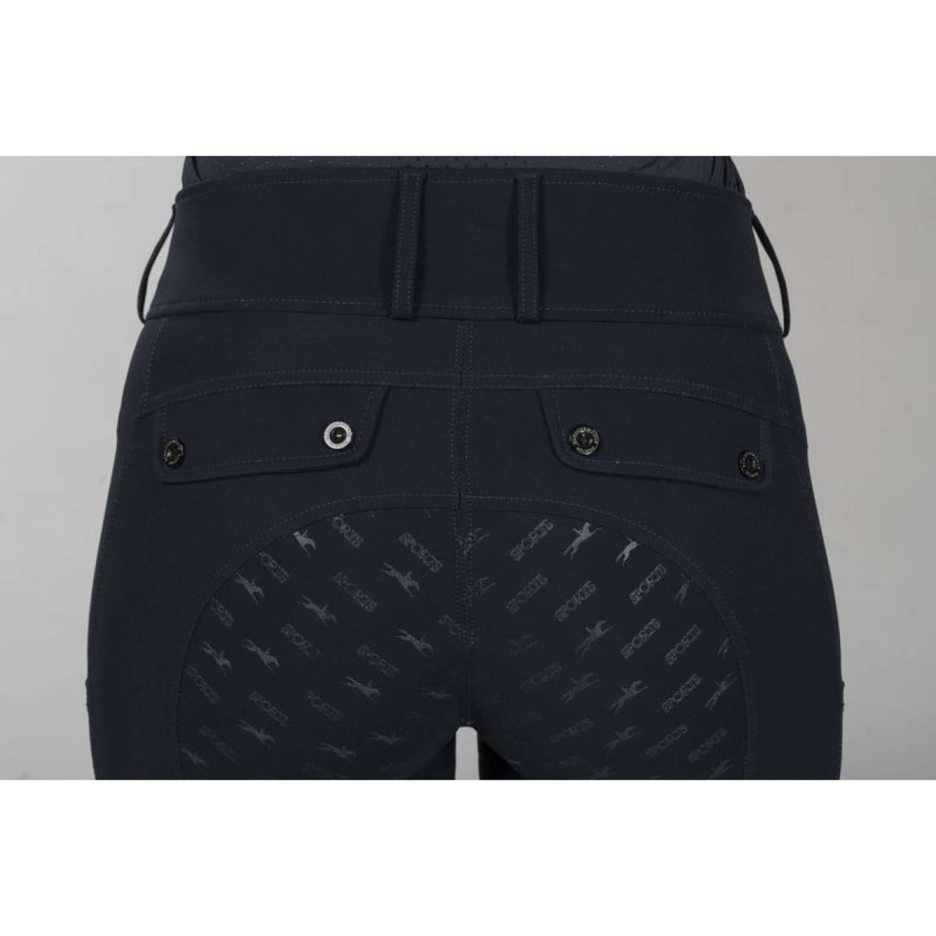 Schockemöhle Pantalon d'Équitation SPCarola Full Grip Bleu Foncé