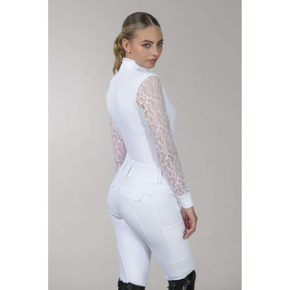 Schockemöhle T-shirt de Concours SPAlicia Lange mouwen Optical White