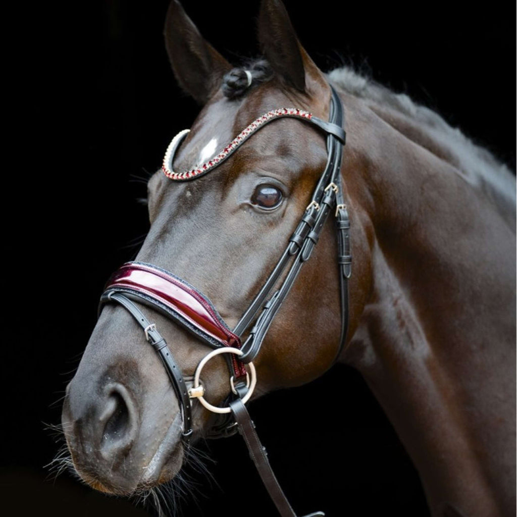 Schockemöhle Bride SPLuxury Dressage Noir/Vin/Argent