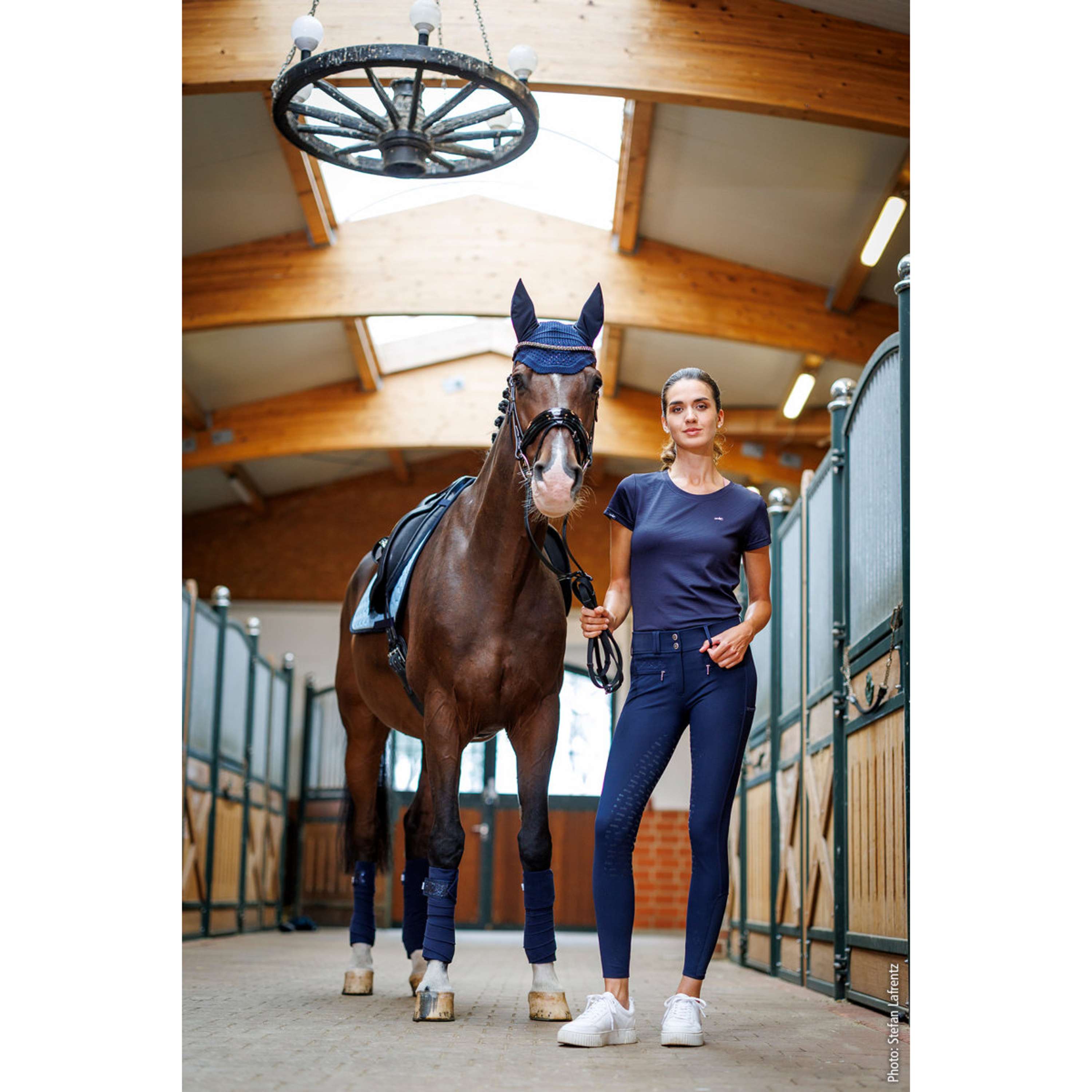 Schockemöhle Pantalon d'Équitation SPTulip Style Full Grip Marin foncé