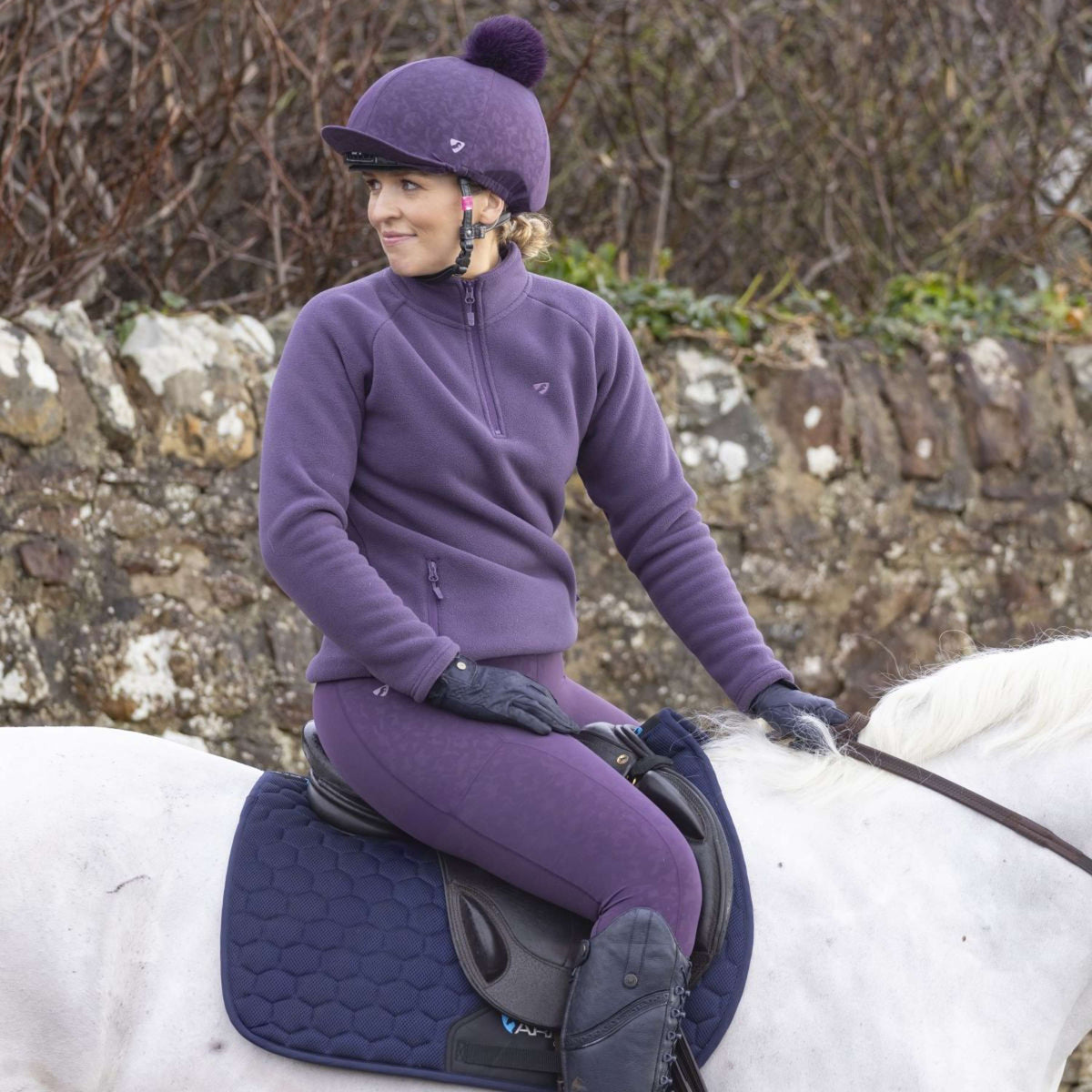 Aubrion Legging d'Équitation Non-Stop Violet