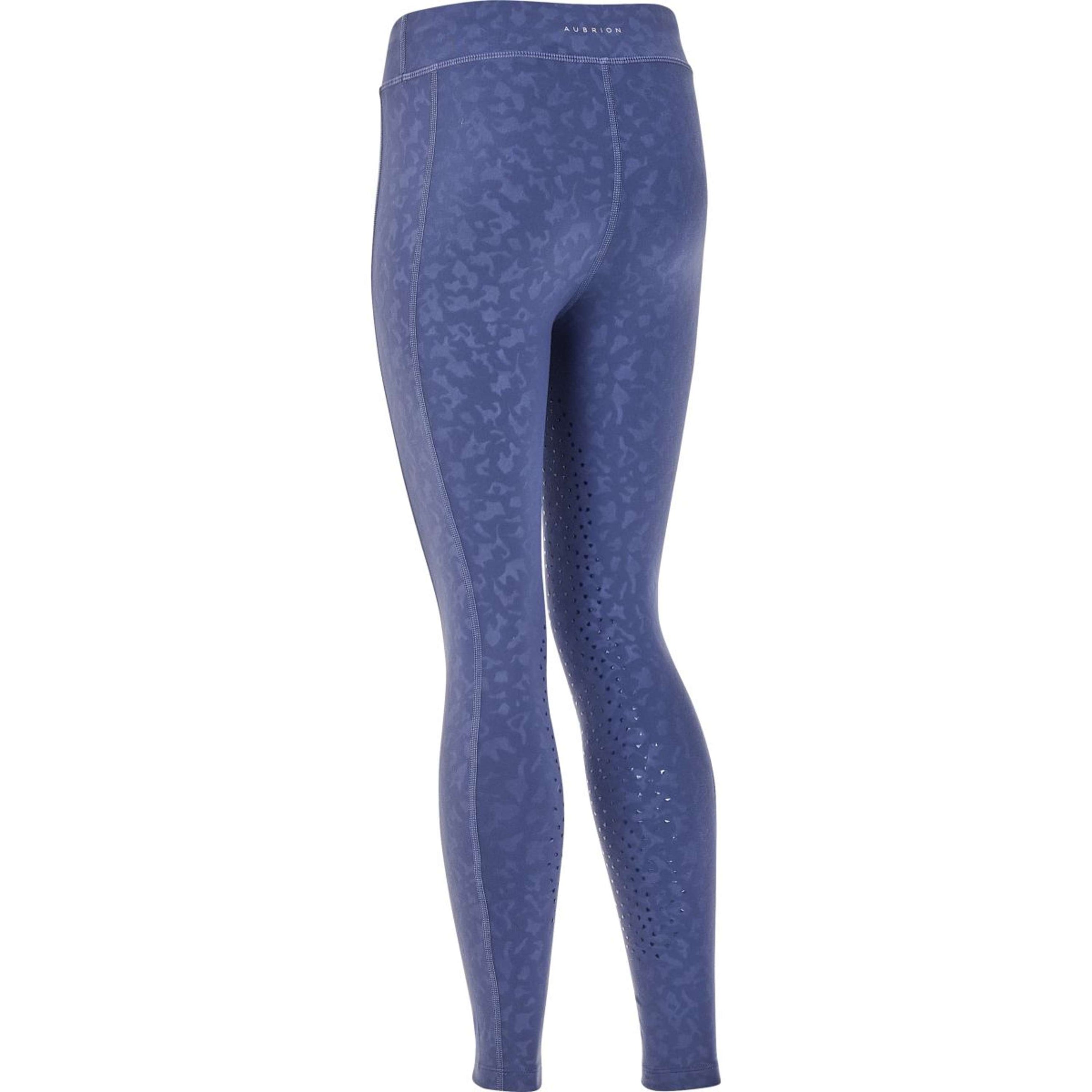 Aubrion Legging d'Équitation Non-Stop Young Rider Bleu