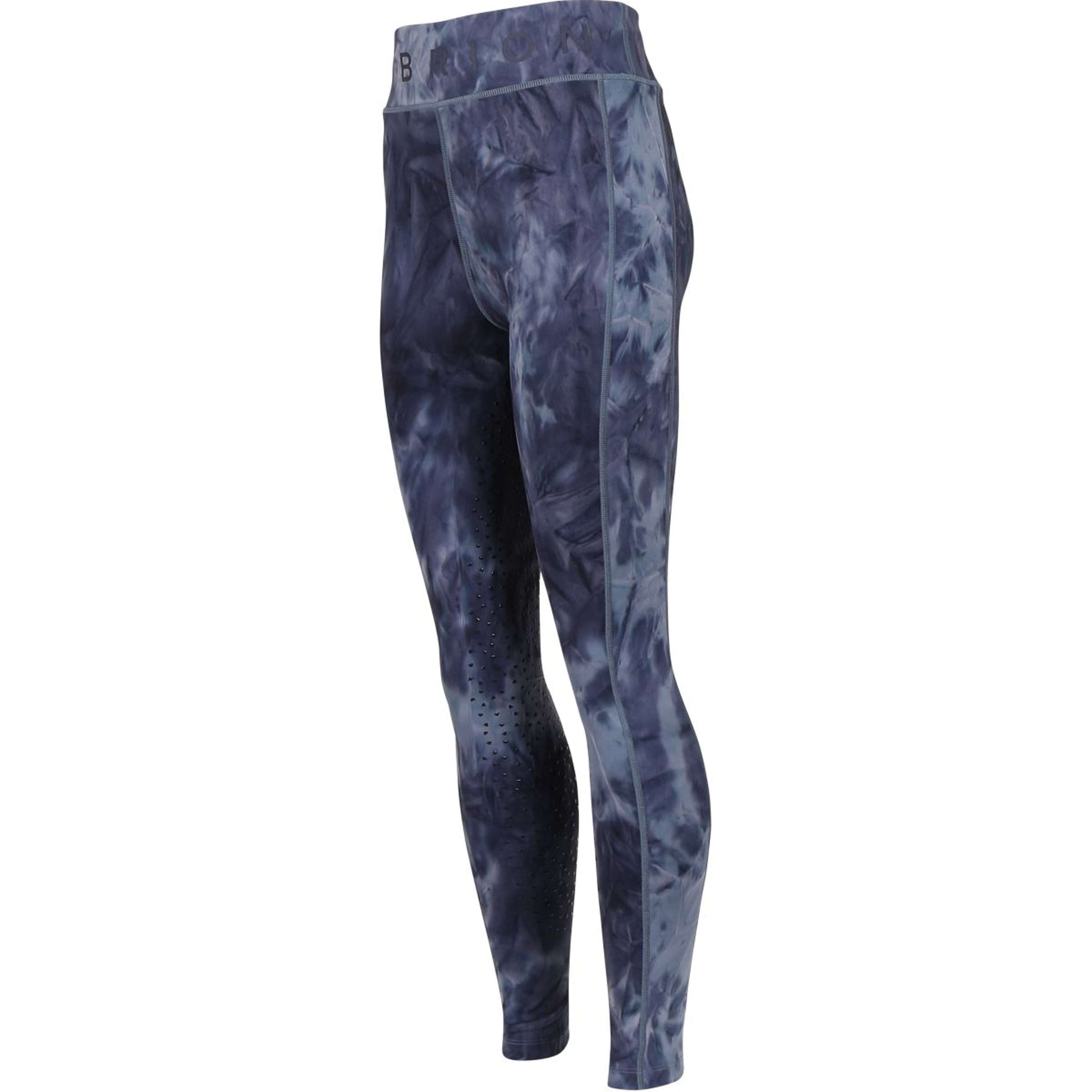 Aubrion Legging d'Équitation Non Stop Young Rider Navy Tie Dye