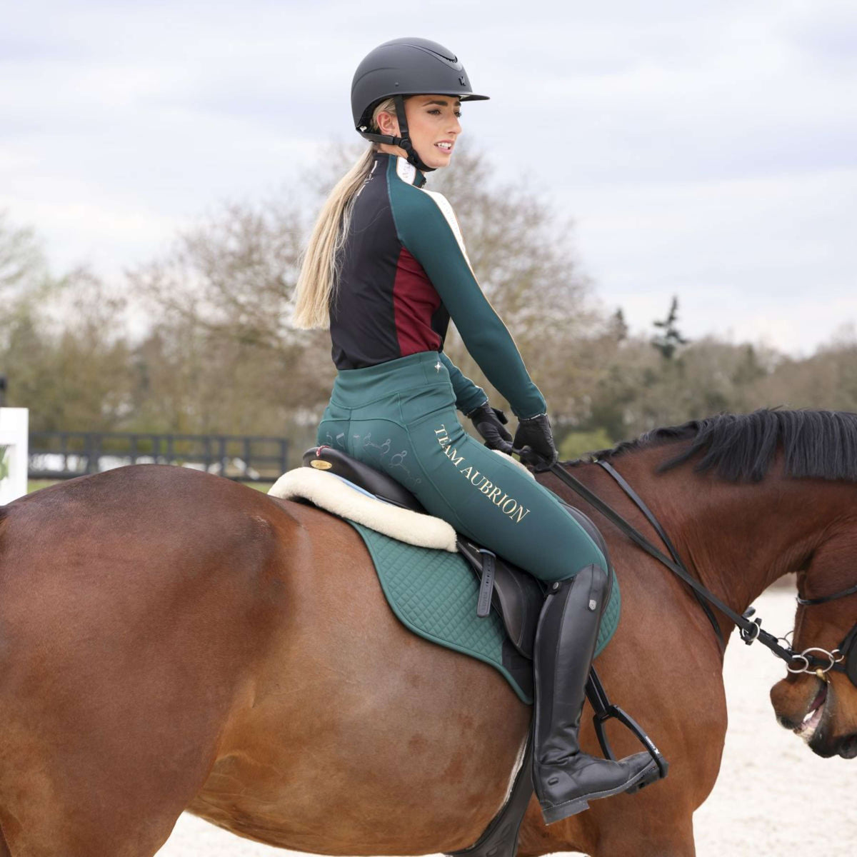 Aubrion Chemise Team Longues Manches Vert