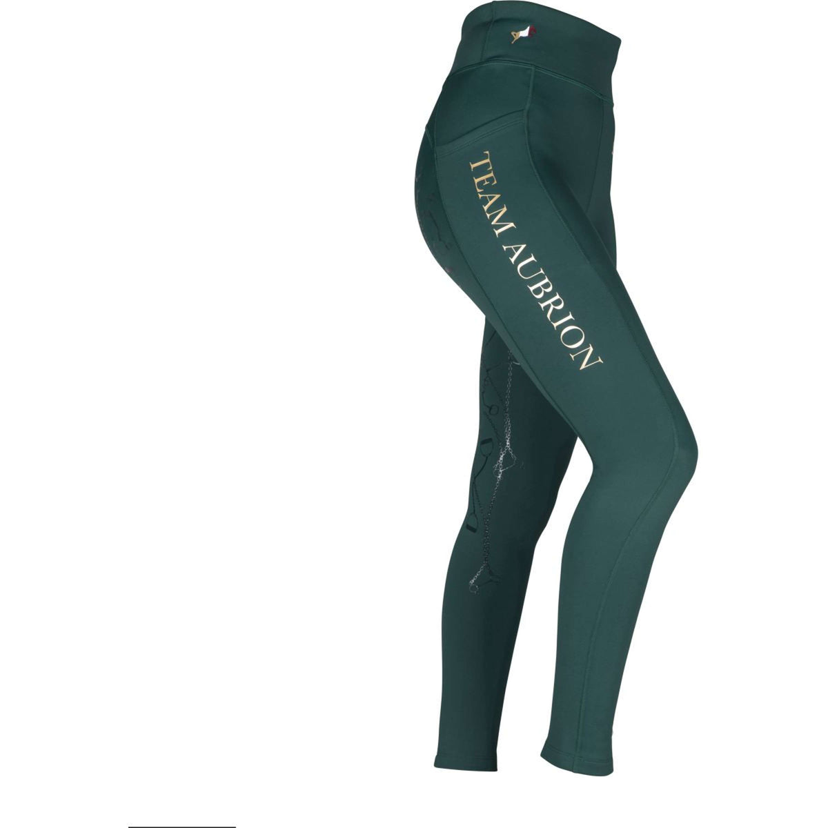 Aubrion Legging d'Équitation Team Hiver Vert