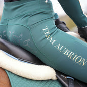 Aubrion Legging d'Équitation Team Hiver Vert