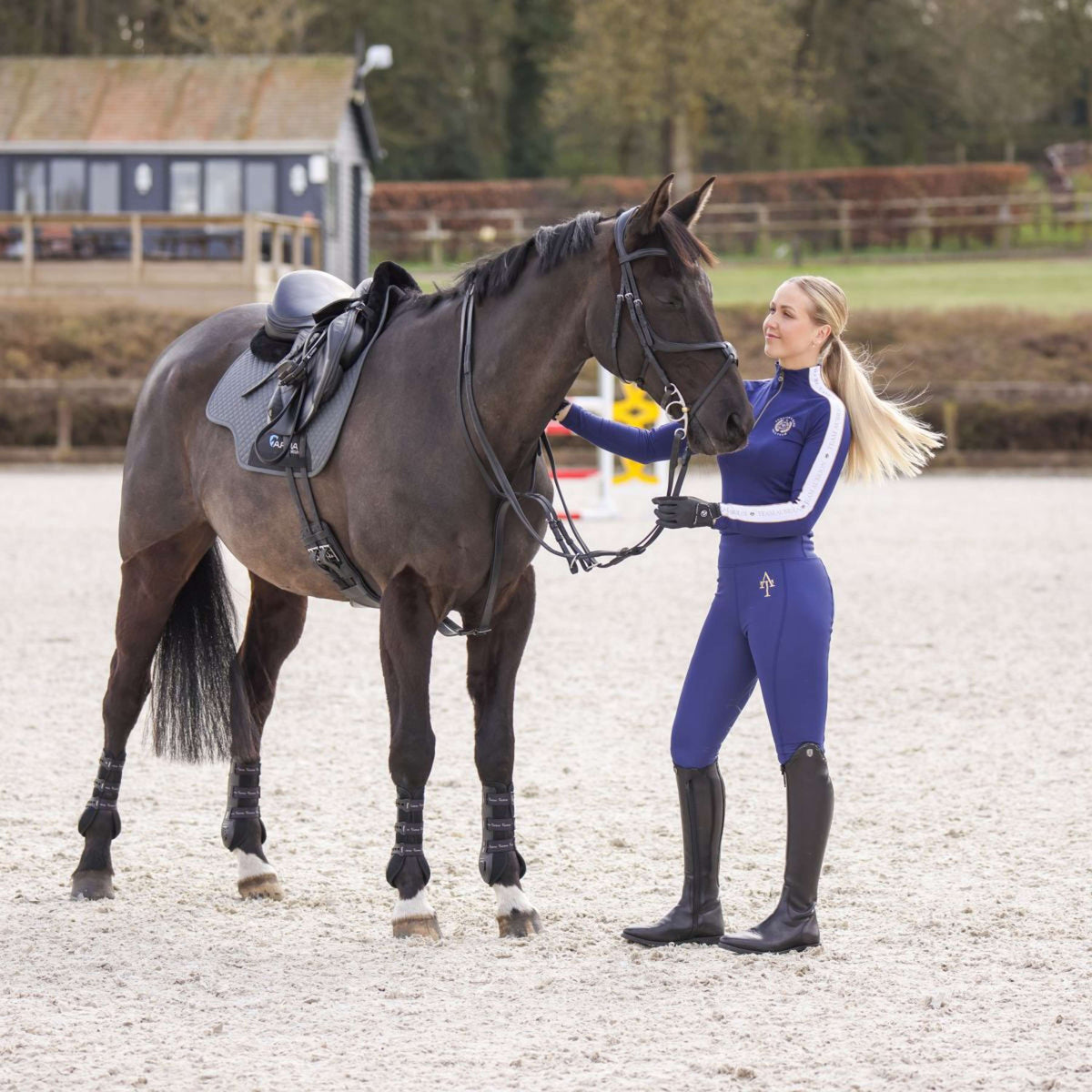 Aubrion Legging d'Équitation Team Hiver Marin