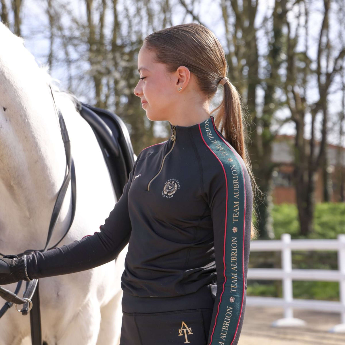 Aubrion Chemise Team Young Rider Hiver Noir