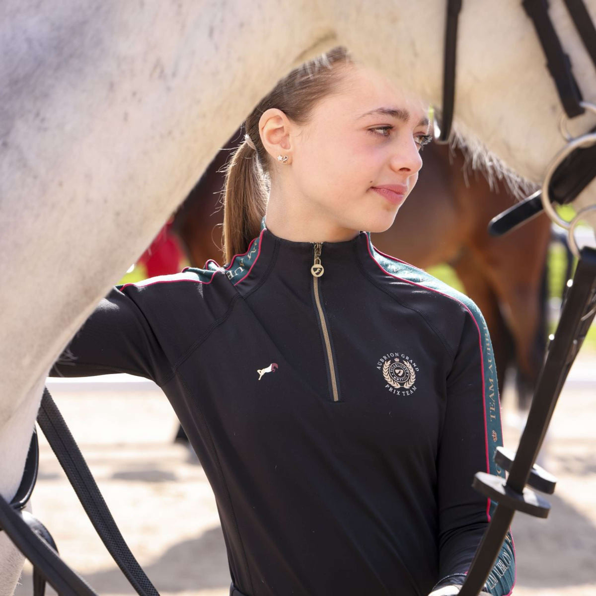 Aubrion Chemise Team Young Rider Hiver Noir