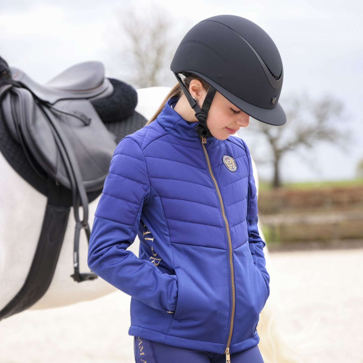 Aubrion Veste Team Insulated Young Rider Marin