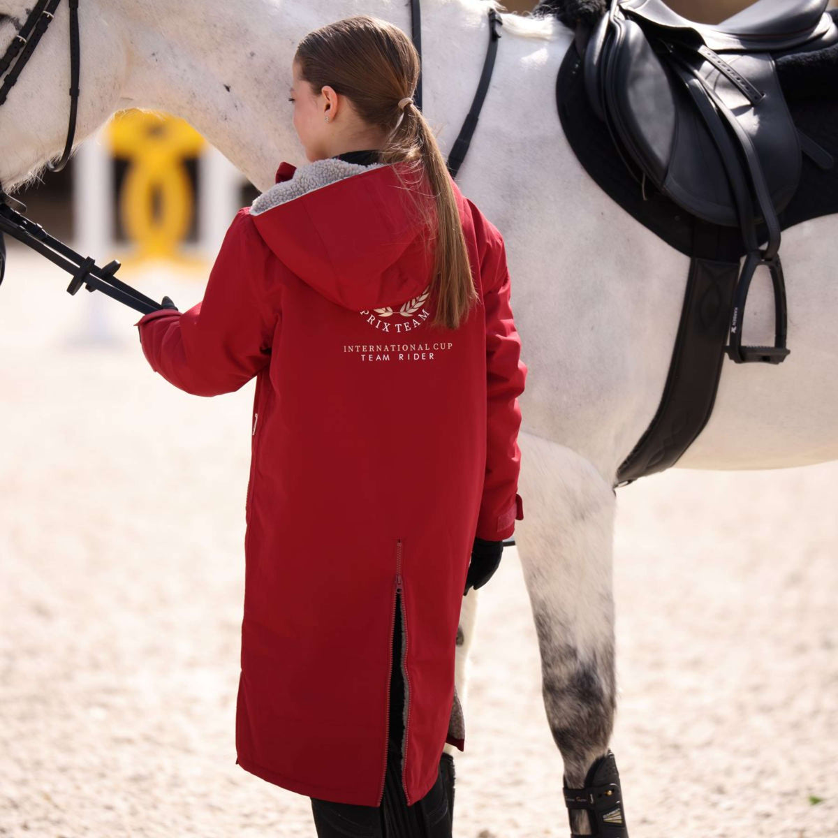 Aubrion Veste Team All Weather Young Rider Rouge