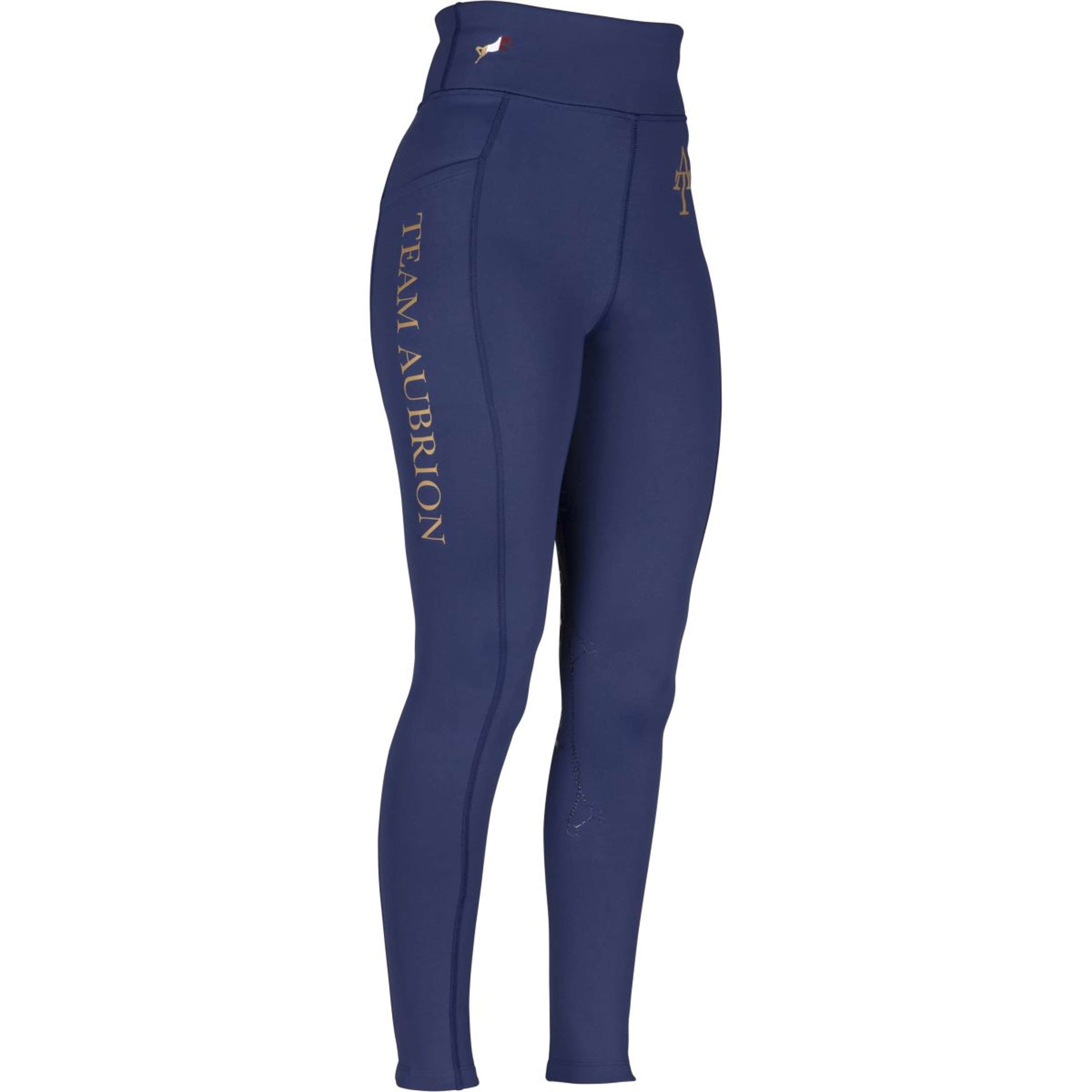 Aubrion Legging d'Équitation Team Young Rider Hiver Marin