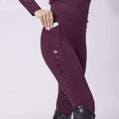 Aubrion Legging d'Équitation Eltar Full Grip Black Cherry