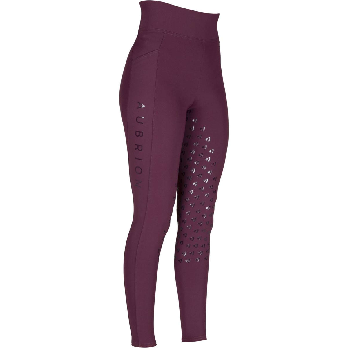 Aubrion Legging d'Équitation Eltar Full Grip Black Cherry