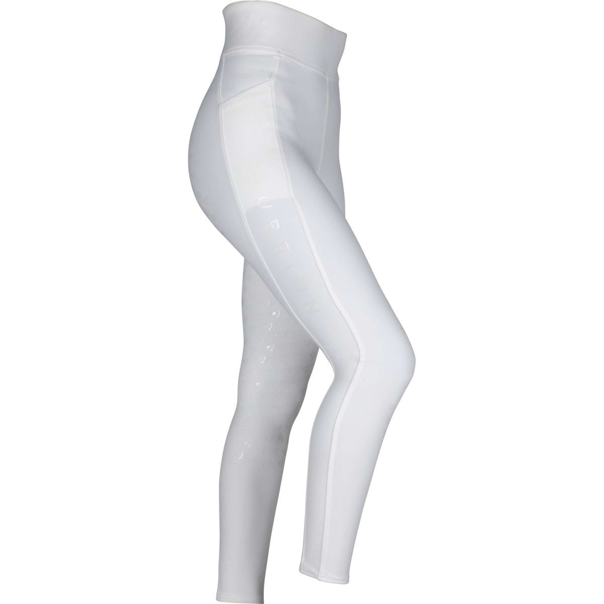 Aubrion Legging d'Équitation Eltar Full Grip Blanc