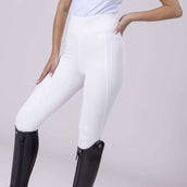 Aubrion Legging d'Équitation Eltar Full Grip Blanc