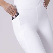 Aubrion Legging d'Équitation Eltar Full Grip Blanc