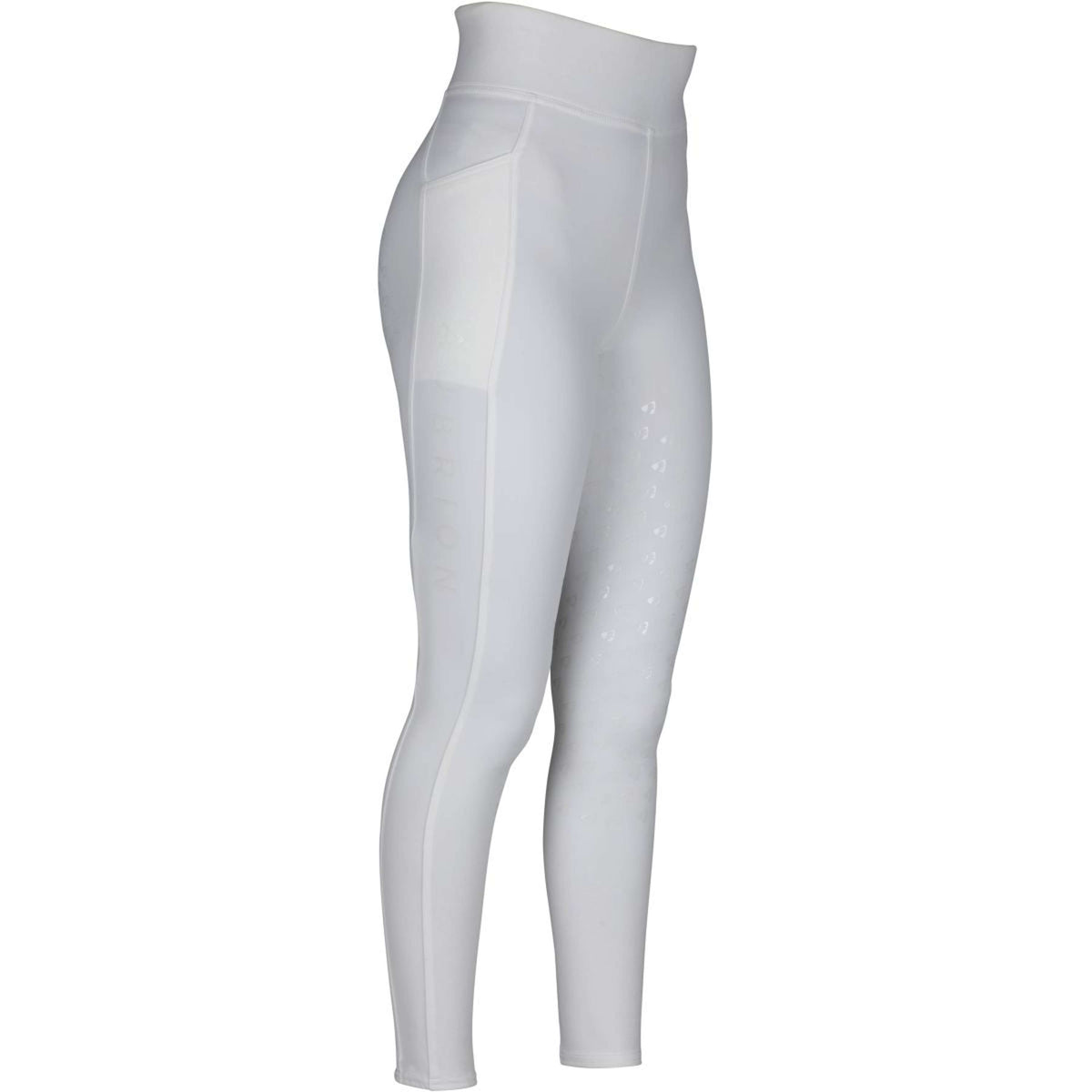 Aubrion Legging d'Équitation Eltar Full Grip Blanc