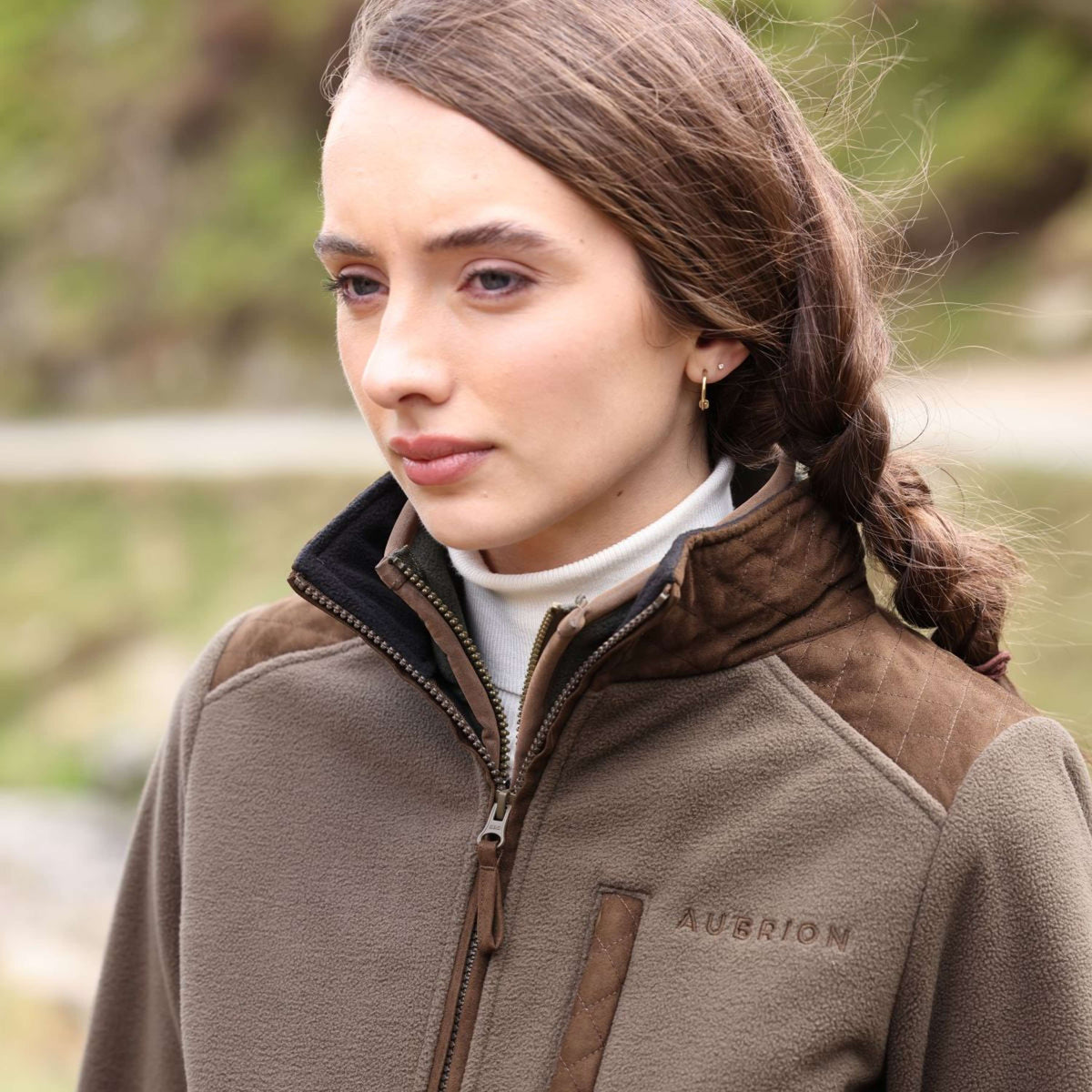 Aubrion by Shires Veste Heritage Fleece Olive foncé
