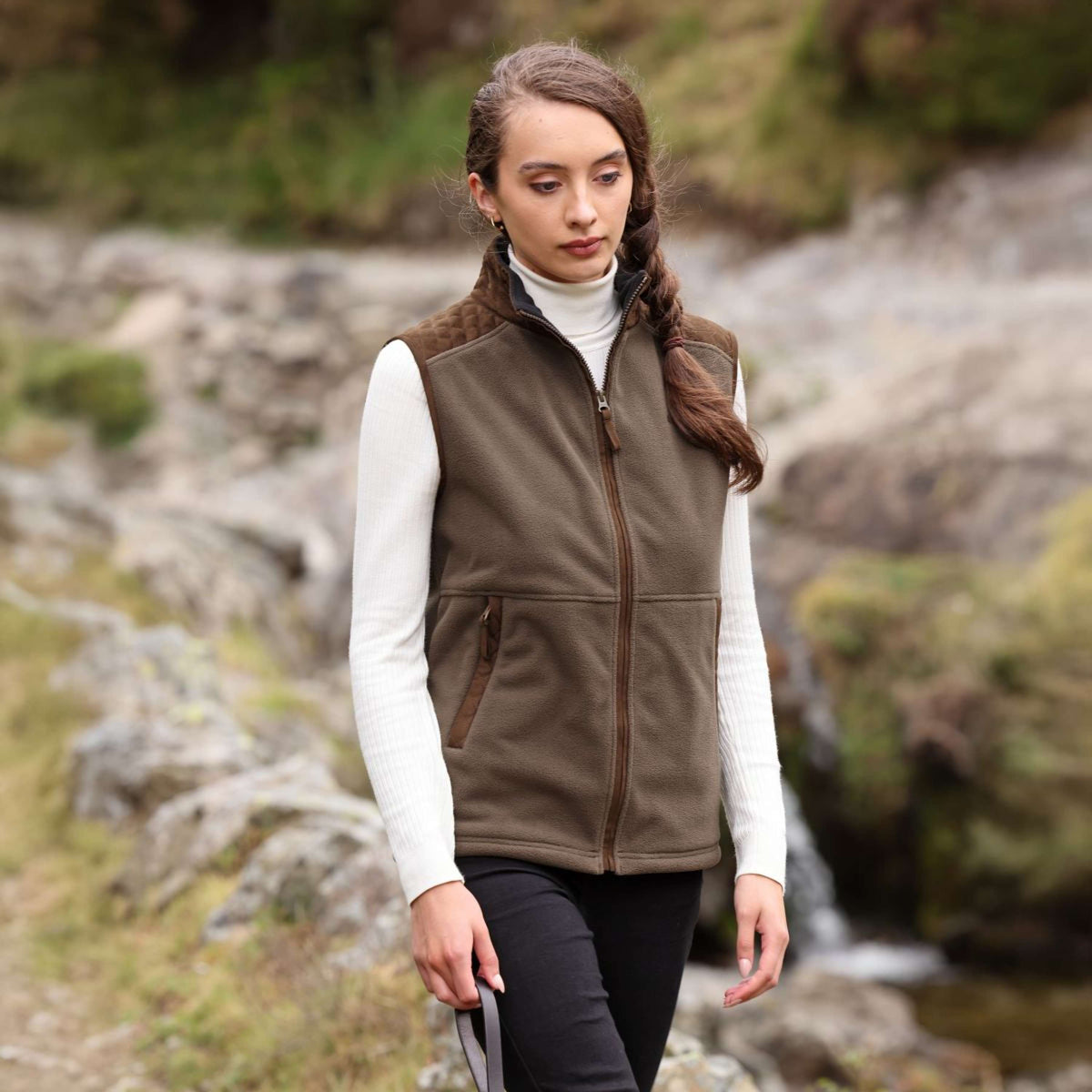 Aubrion by Shires Bodychauffant Heritage Fleece Olive foncé