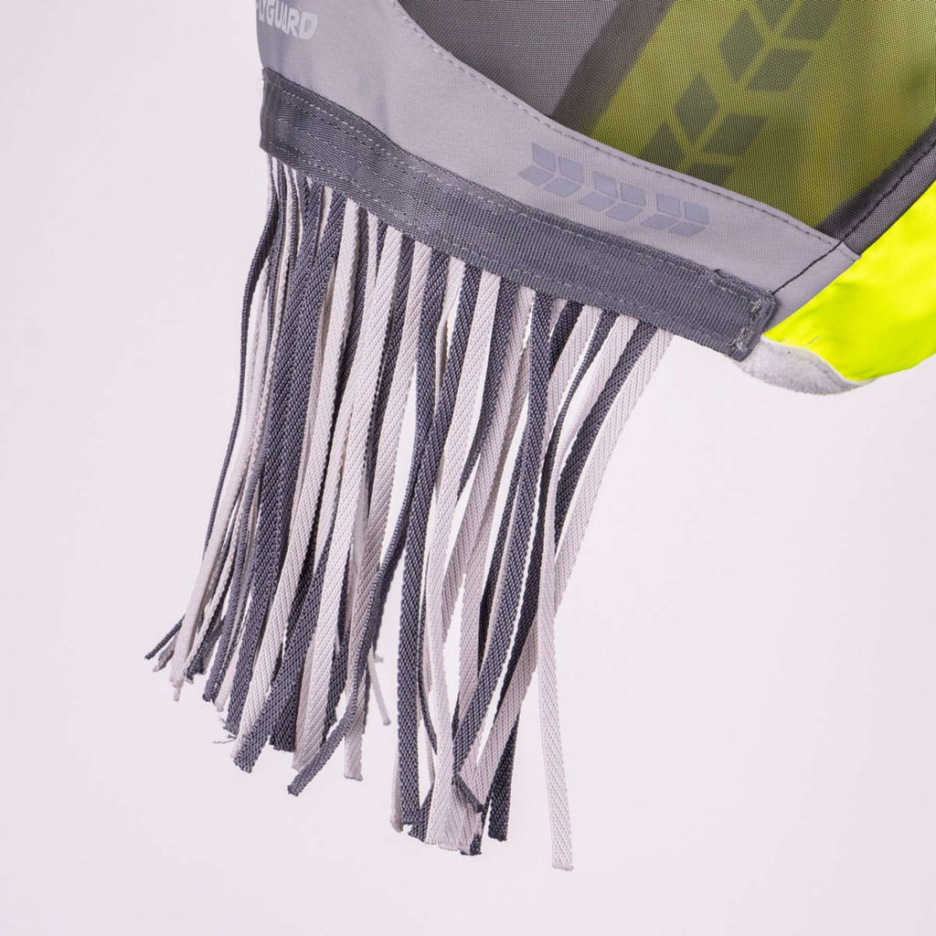 FlyGuard by Shires Masque Anti-Mouches Pro Hi-Viz Fine Mesh avec Oreilles et Franges Fluorescent-jaune