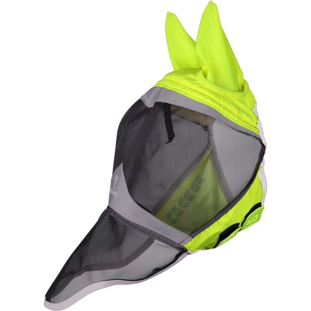 FlyGuard by Shires Masque Anti-Mouches Pro Hi-Viz Fine Mesh avec Oreilles et Nez Fluorescent-jaune