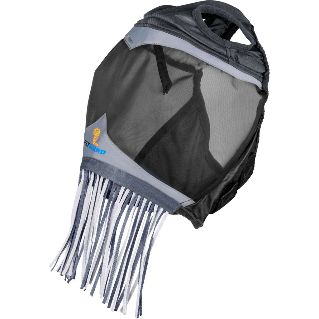 FlyGuard by Shires Masque Anti-Mouches Pro Fine Mesh avec Découpe D'oreille & Franges Nasales Jet