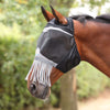 FlyGuard by Shires Masque Anti-Mouches Pro Fine Mesh avec Découpe D'oreille & Franges Nasales Jet