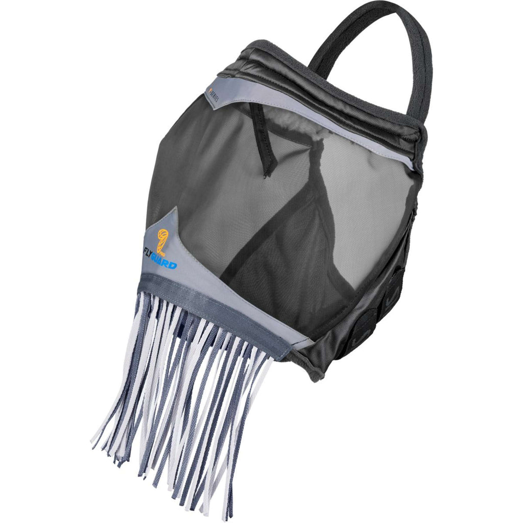 FlyGuard by Shires Masque Anti-Mouches Pro Fine Mesh sans Oreilles avec Franges Jet