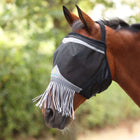 FlyGuard by Shires Masque Anti-Mouches Pro Fine Mesh sans Oreilles avec Franges Jet