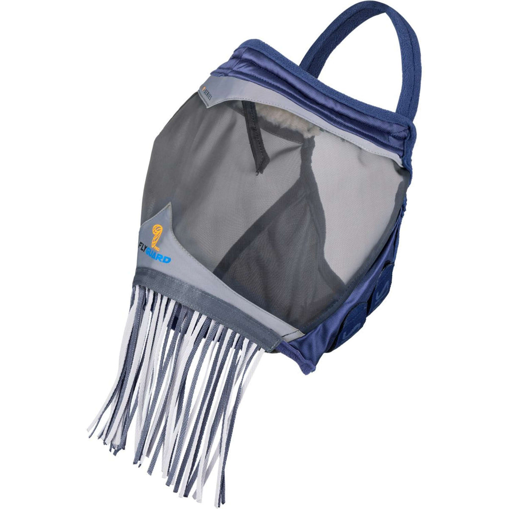 FlyGuard by Shires Masque Anti-Mouches Pro Fine Mesh sans Oreilles avec Franges Marin