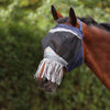 FlyGuard by Shires Masque Anti-Mouches Pro Fine Mesh sans Oreilles avec Franges Marin