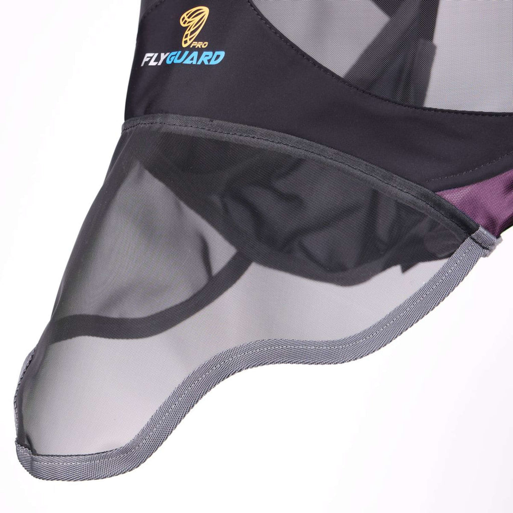 FlyGuard by Shires Masque Anti-Mouches Pro Deluxe avec Oreilles et Nez Black Cherry