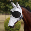FlyGuard by Shires Masque Anti-Mouches Pro Sun Shade avec Oreilles et Nez Blanc