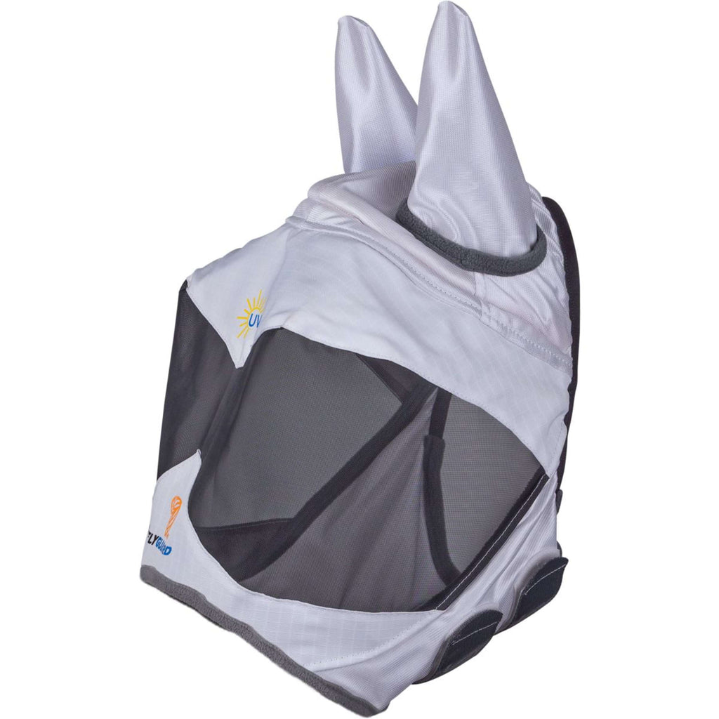 FlyGuard by Shires Masque Anti-Mouches Pro Sun Shade avec Oreilles Blanc