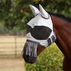 FlyGuard by Shires Masque Anti-Mouches Pro Sun Shade avec Oreilles et Franges Blanc