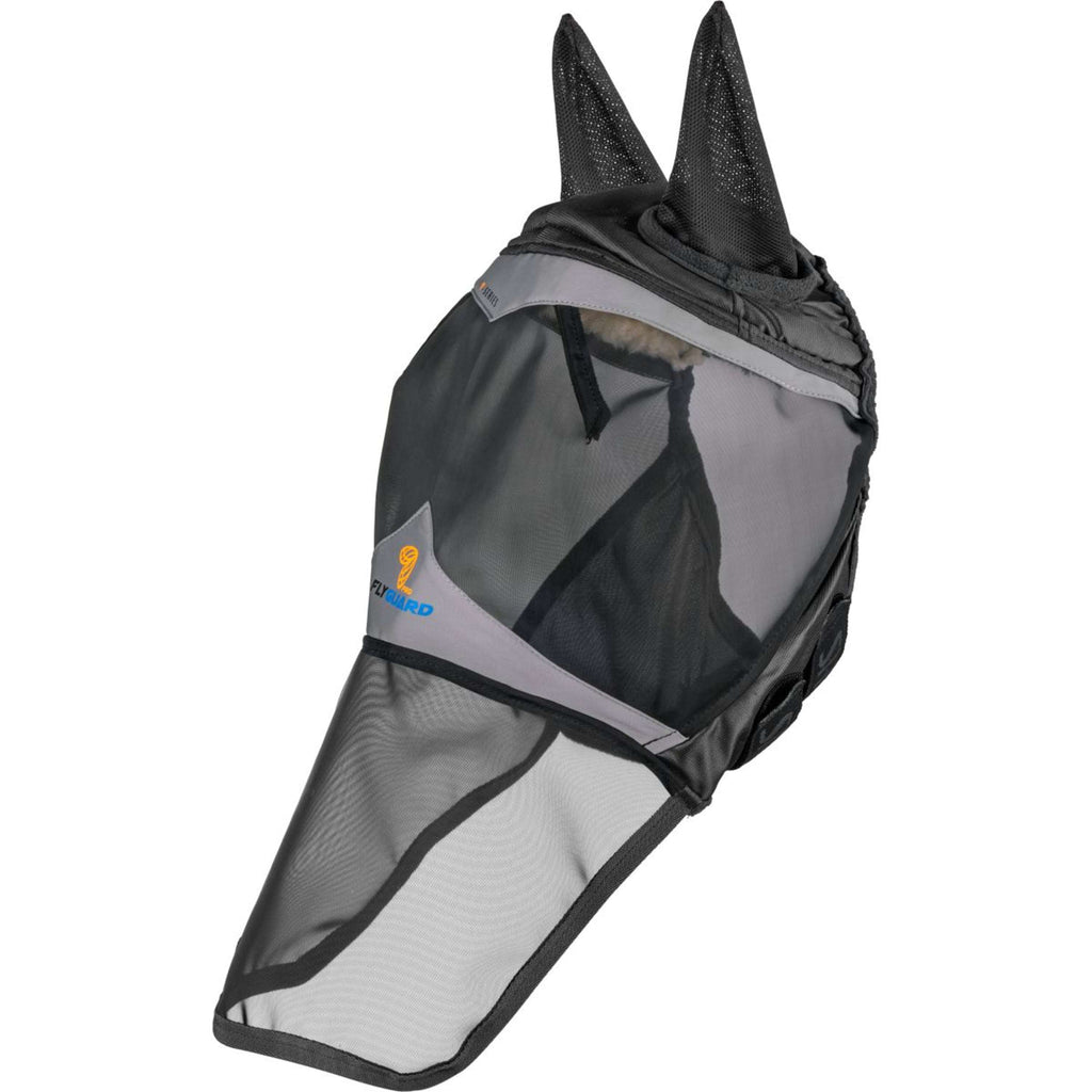 FlyGuard by Shires Masque Anti-Mouches Pro Fine Mesh avec Oreilles et Rabat Nez Jet