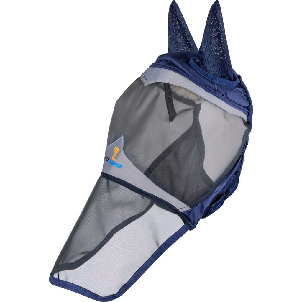 FlyGuard by Shires Masque Anti-Mouches Pro Fine Mesh avec Oreilles et Rabat Nez Marin