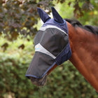 FlyGuard by Shires Masque Anti-Mouches Pro Fine Mesh avec Oreilles et Rabat Nez Marin